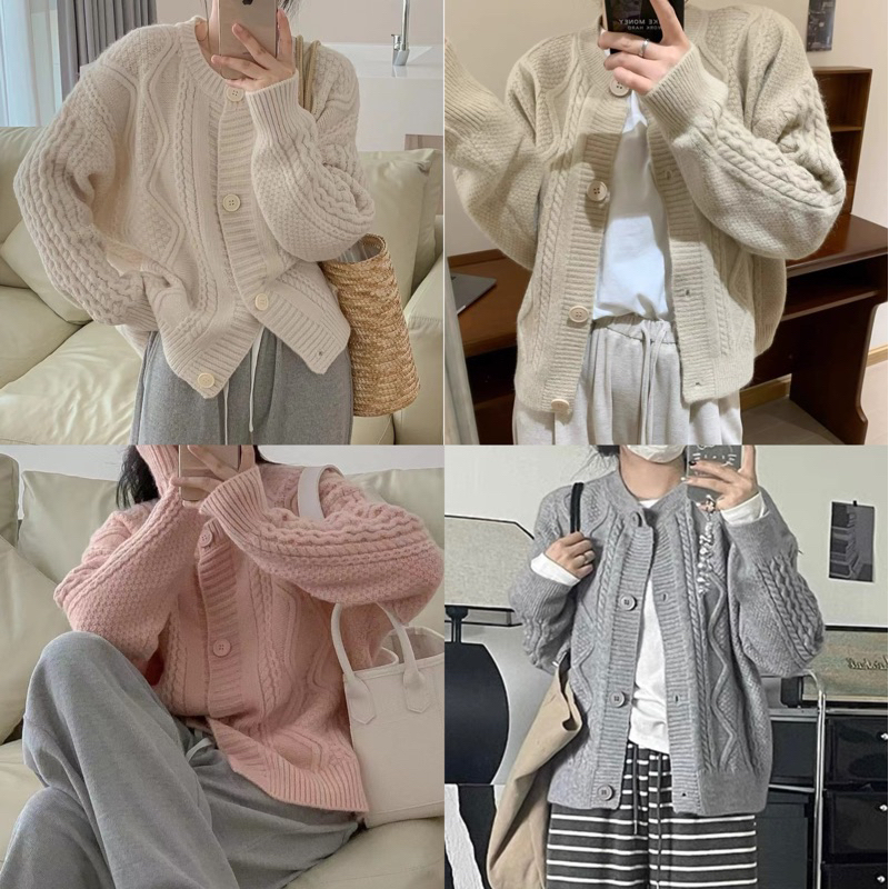 Somedays_closet l พร้อมส่ง Mellow Cardigan คาร์ดิแกนผ้านุ่มสไตล์มินิมอลแบบเกาหลี ใส่สบายสุดๆ