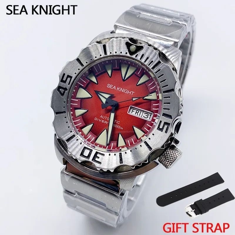 Sea Knight brand | Automatic Mechanical NH36A Diver watch, C3 Swiss luminous, Sapphire glass