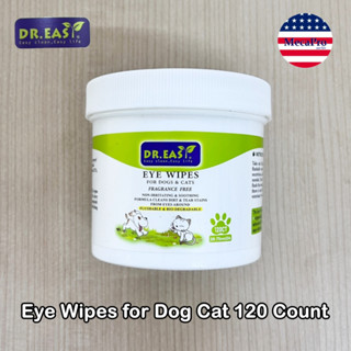 DR.EASY®  Eye Wipes for Dog Cat 120 Count ผ้าเช็ดตา กรูมมิ่ง สำหรับสุนัข แมว ม้า และกระต่าย