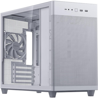 เคสคอมพิวเตอร์ ASUS Prime AP201 Tempered Glass MicroATX Case WHITE