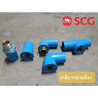 ข้อต่อท่อ PVC เกลียวทองเหลือง ตรา SGC