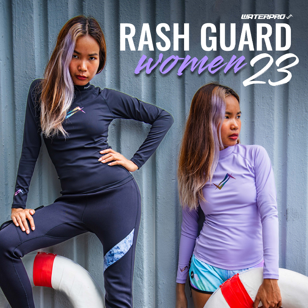 เสื้อว่ายน้ำดำน้ำผู้หญิง – Rash Guard Female 23 แบรนด์ WATER PRO – เสื้อแขนยาวกัน UV