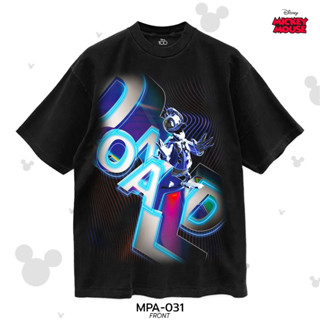 Power 7 Shop เสื้อยืดการ์ตูน ลาย "Donald Duck" คอลเลคชั่น "Disney 100" งานวินเทจฟอกเฟด (MPA-031)