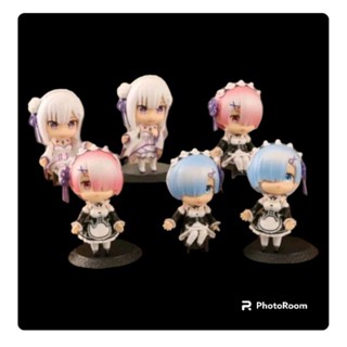 โมเดลฟิกเกอร์อนิเมะ Set ชุดผ้ากันเปื้อน 6 ตัว ขนาด 10 cm งานไม่มีกล่อง