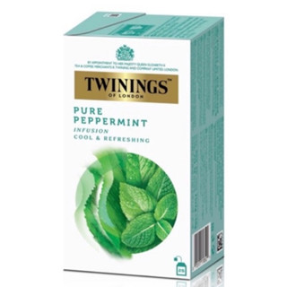 Twinings Pure Peppermint Tea 2gx25 ทไวนิงส์ ชาเปปเปอร์มินท์ อาหาร เครื่องดื่ม ชาซอง