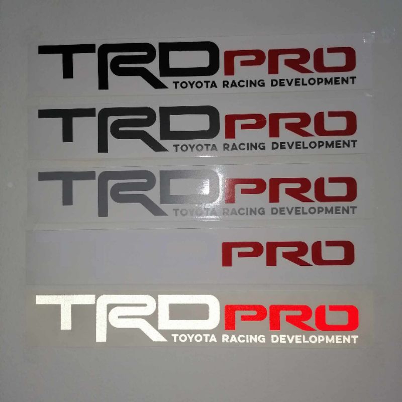 สติ๊กเกอร์ติดรถ TRD PRO งานตัดไดรคัท