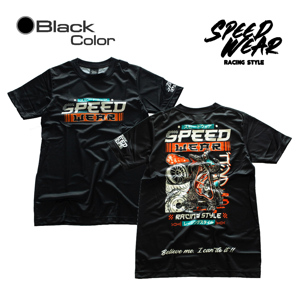เสื้อพิมพ์ลายแขนสั้น SPEEDWEAR_SWSUB 022 #ซับลิเมชั่น (ฺBLACK)