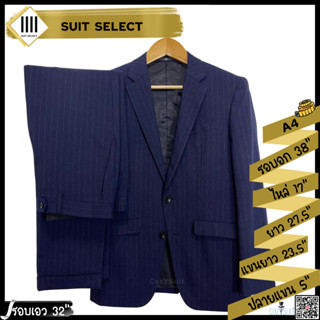 ชุดสูท Suit Select สีน้ำเงินลายทาง ไซส์ A4 (ผ้าสวยอยู่ทรง)