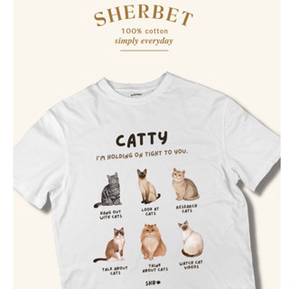 sherbetteeshop|เสื้อยืดลาย catty