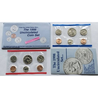 ชุดเหรียญ USA  Mint Set 12  เหรียญ ปี 1998 PD