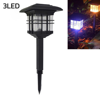 Solar led Column headlight โคมไฟหัวเสา โซล่าเซลล์ พลังงานแสงอาทิตย์ 3 LED thejoyful