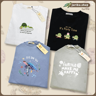 Jarikashop - เสื้อยืดลาย Turtle ( งานป้าย.. Jarika ) ( จ205 )