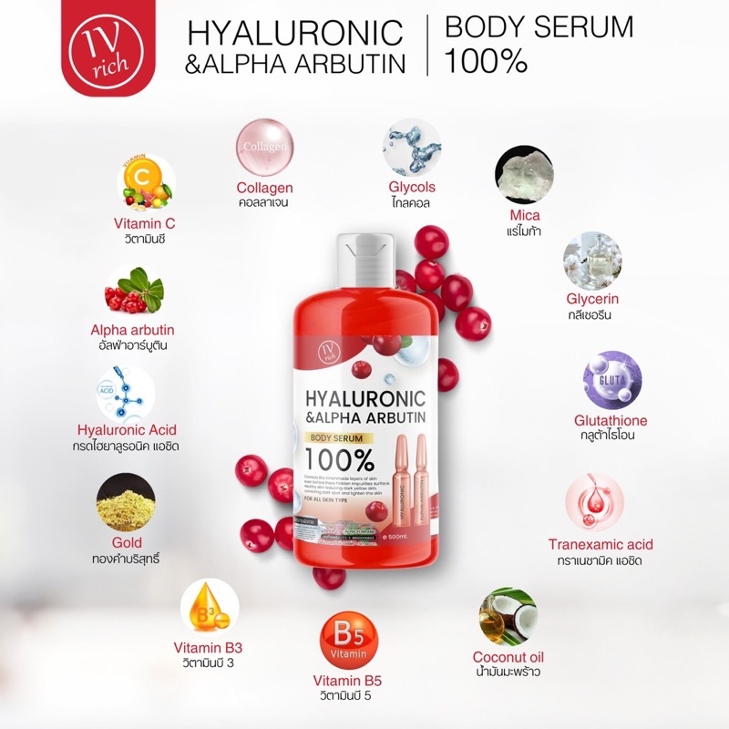 (ส่งฟรี✅1แถม1✅)AHA 95% แถม ไฮยาอาร์บูติน 100%(ของแท้มีเลขจดแจ้ง) บำรุงผิวขาวกระจ่างใส ช่วยให้ผิวเนียนนุ่มชุ่มชื้น - รูปที่ 3