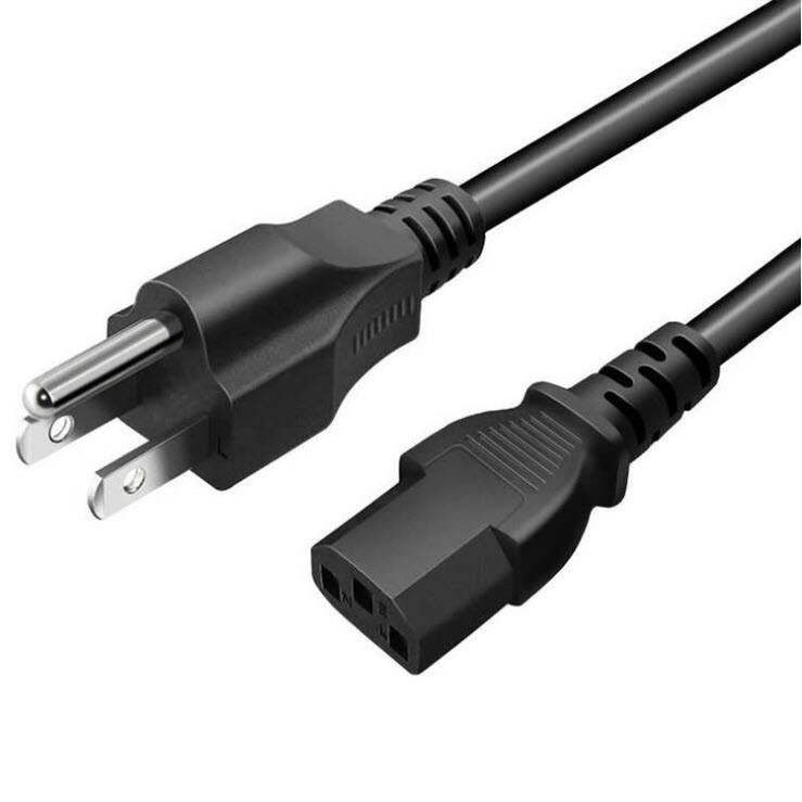สายคอม สายโน๊ตบุค สายไฟ AC Power Cable รองรับสูงสุด 2500W สาย Power Supply สาย AC ยาว1.5m หนา0.75MM