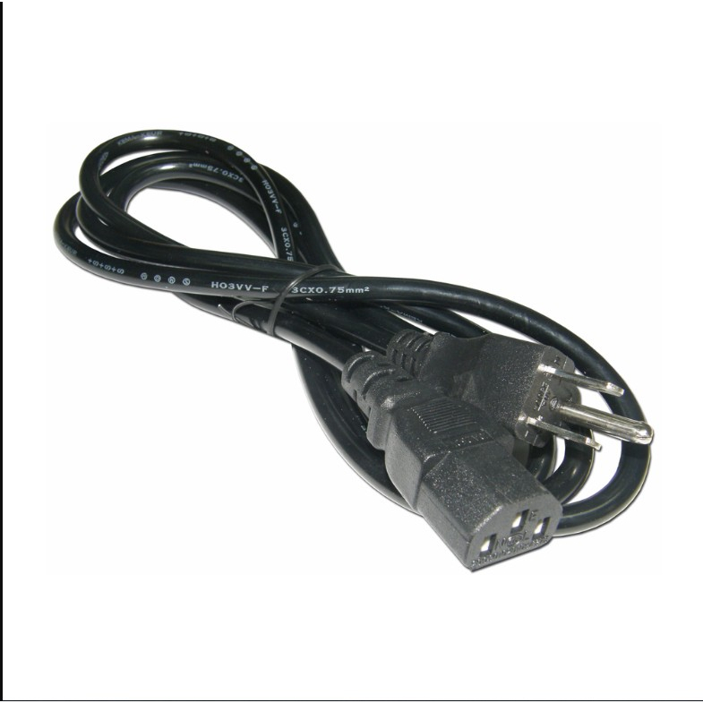 สายคอม สายโน๊ตบุค สายไฟ AC Power Cable รองรับสูงสุด 2500W สาย Power Supply สาย AC ยาว1.5m หนา0.75MM