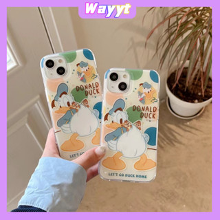 💖จัดส่ง24ชม💖iPhone 14 13 12 11 Pro Max เคส for เคสไอโฟน11 บางเบาพกพาง่าย แฟชั่น น่ารัก การ์ตูน Disney เป็ดโดนัลด์  Case