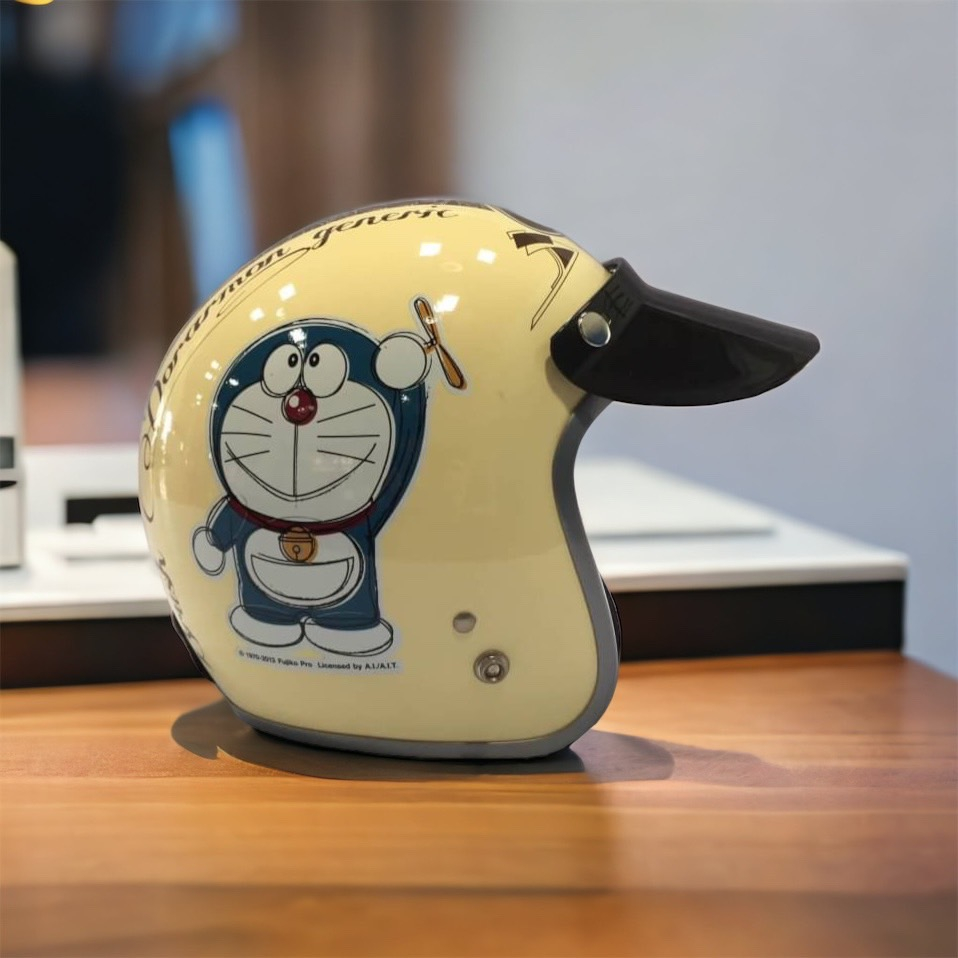 หมวกกันน็อคลิขสิทธิ์แท้โดเรมอน CAFE 01 มี 4 สี - Motorcycle Helmets Doraemon legally licensed 4 CLR