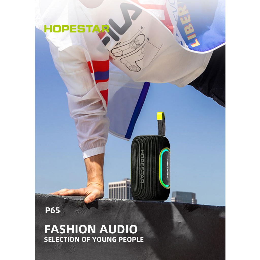 ลำโพงบลูทธู Hopestar P65  ลำโพง2ดอก 20W  แบบพกพา มีไฟ เสียงดี พร้อมฟังชั่นเชื่อมต่อสองตัว ของแท้100% - รูปที่ 6