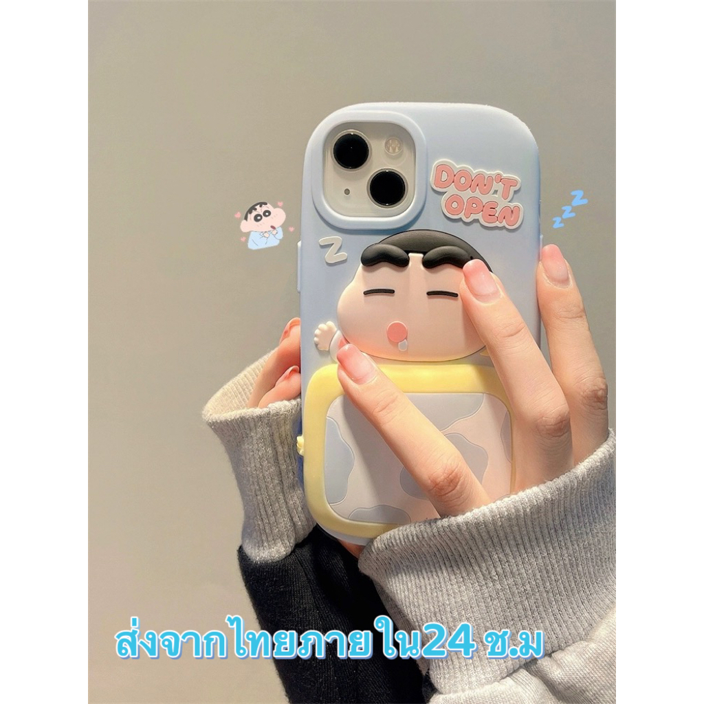 ส่งจากไทยใน24ชม. เคสไอโฟน 14 13 12 11 Pro Max เคส for iPhone 11 เครยอนชินจัง การ์ตูน พกง่ายๆ การป้องกันการตก Soft Case