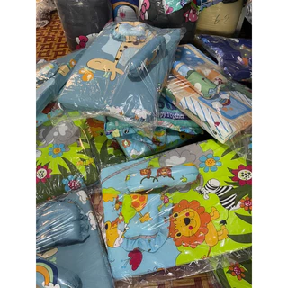 ที่นอนเด็กแรกเกิด แบบเรียบ แบบบุ๋ม 1 set ได้ 3 ชิ้น หมอนหลุม หมอนข้าง ที่นอน พร้อมส่ง