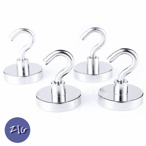 ตะขอแขวนแม่เหล็ก Hook Magnet (1 ชิ้น) แขวนกุญแจ แม่เหล็กแรงสูง Neodymium Magnet