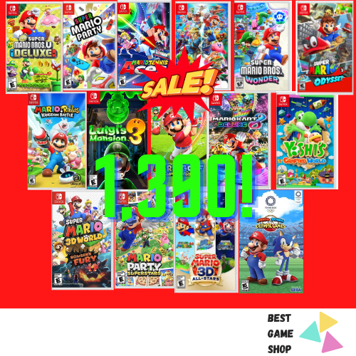 Mario Party / Golf/ Odyssey / Kart 8 deluxe / Tennis Aces / Sonic Olympic / 3d World/ Zelda / Smash/