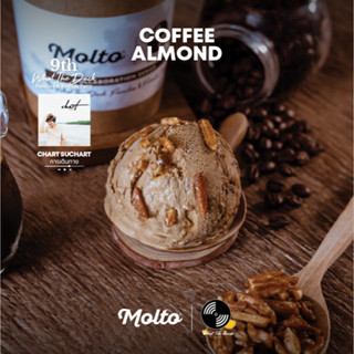 Coffee Almond (ไอศกรีม รสกาแฟ อัลม่อน 1 ถ้วย 16 oz.) - Molto premium Gelato