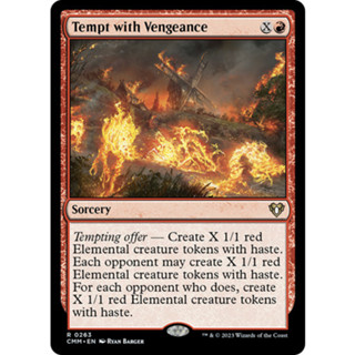 [MTG] Tempt with Vengeance [CMM] [RED] [RARE] [NORMAL] [ENG] (การ์ดเมจิค / Magic the Gathering)