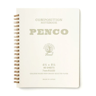 Penco Coil Notebook L White / สมุดสันห่วงปกสีขาว ขนาด L แบรนด์ Penco จากประเทศญี่ปุ่น (HCN174-WH)