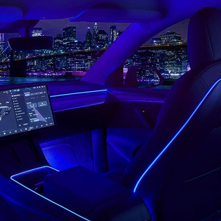 Tesla Ambient Light ไฟเทสล่าแต่งภายในรถ (ไฟCenter Console+ไฟ Dashboard+ ไฟที่นั่ง Seat+ ไฟเท้า 4 Foot Lights) ควบคุมผ่าน