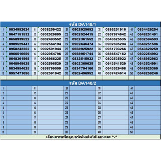 148 DA. เบอร์มงคล!! เบอร์สวย!!ซิมดีแทค Dtac เติมเงิน!  ซิมเลือกเบอร์ได้