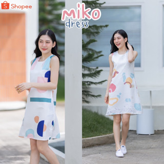 Miko dress 390.- ลายออกแบบเอง🎨(ปรับไซส์)