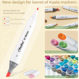 FOLIO ART : ปากกามาร์คเกอร์ Ohuhu เซต landscape 60 สี (Kaala Series) 90093