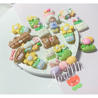 DIY เรซิ่น ตัวการ์ตูน 🪸🐳🧸แพค 10 ชิ้น พร้อมส่ง🤎