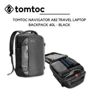 TOMTOC NAVIGATOR A82 TRAVEL LAPTOP BACKPACK 40L กระเป๋าเป้สะพายหลัง - BLACK