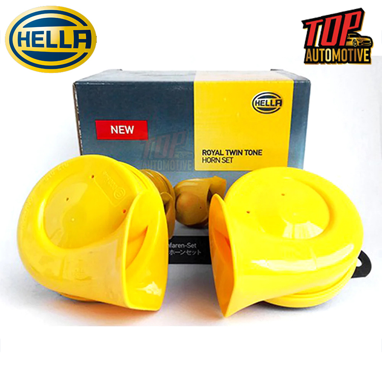 แตรรถยนต์ HELLA Royal Twin Tone 12V (สีเหลือง) คุณภาพดีราคาถูก มีรับประกัน ภายใน 7วัน ราคา ถูกที่สุด ดีลบีเคเค