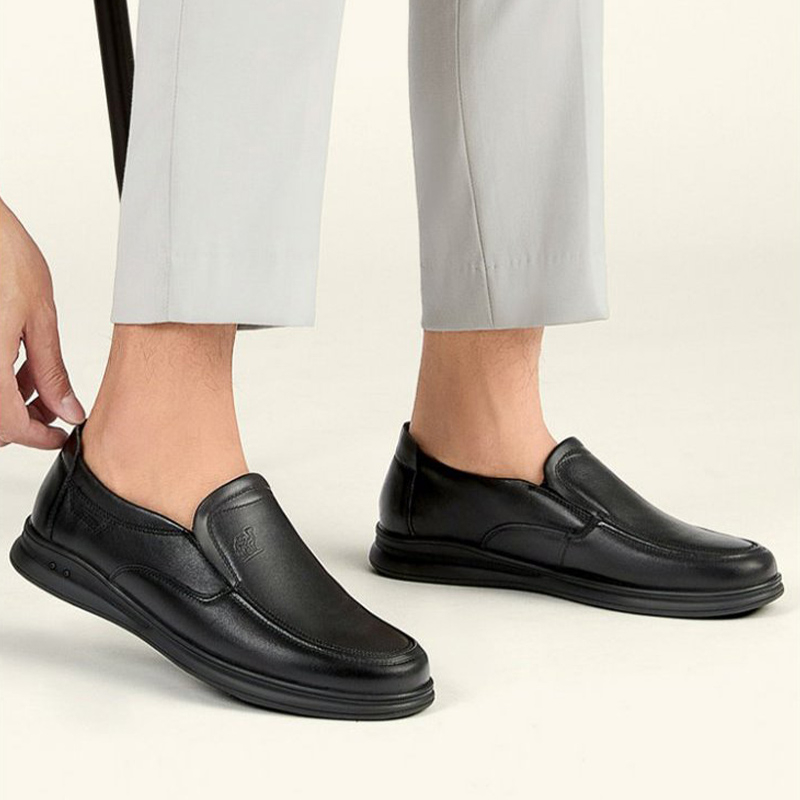 ShoesStudios ฮอตฮิต รองเท้าคัชชูชายสีดำลุคสุภาพ ไปงานสําคัญก็ดี  พร้อมส่งจากไทย ช้าอดหมดนะจ๊ะ