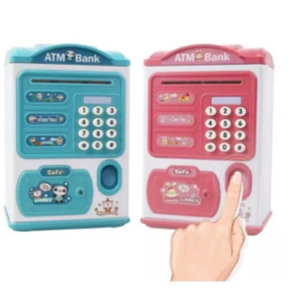 ของเล่นกระปุกออมสิน ATM ดูดแบงค์อัตโนมัต กระปุกออมสินตู้เซฟ มีรหัส มีเสียงเพลง ATM