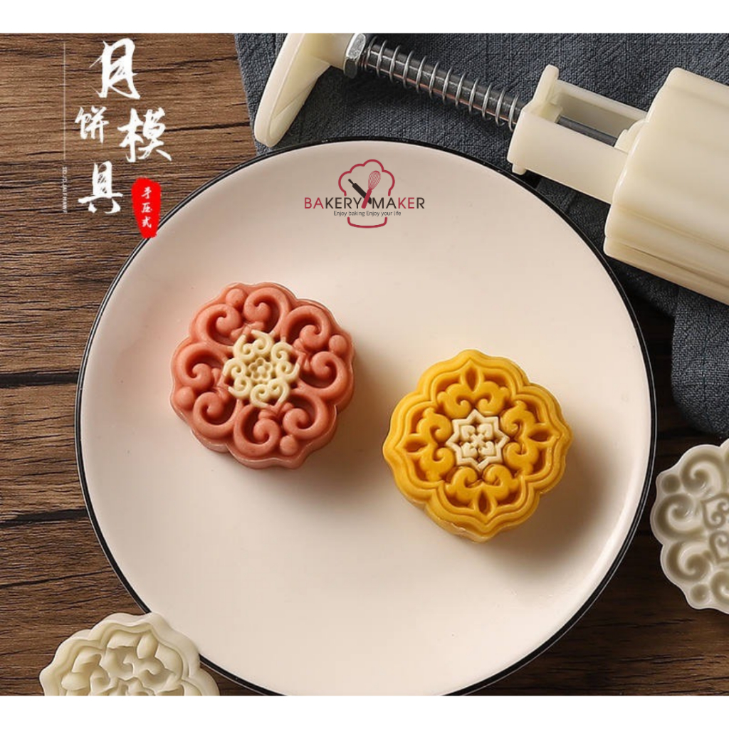 พิมพ์กดคุกกี้ สับปะรด 2 ลาย พิมพ์กดขนมไหว้พระจันทร์ moon cake #B28