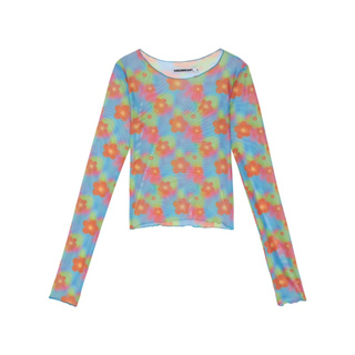 Flower mesh long sleeve