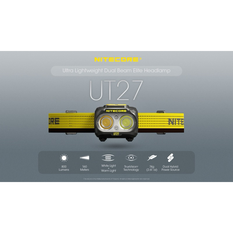 ไฟฉายคาดหัว Nitecore UT27 Upgrade / Pro : สินค้ารับประกัน 3 ปี