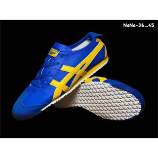 รองเท้าOnitsuka Tiger Mexico66 แบบหนัง รองเท้าหนังโอนิซึกะไทเกอร์ ใส่ได้ทั้งผู้ชาย&amp;หญิง【รูปถ่ายจากสินค้าจริง✔แท้100%】