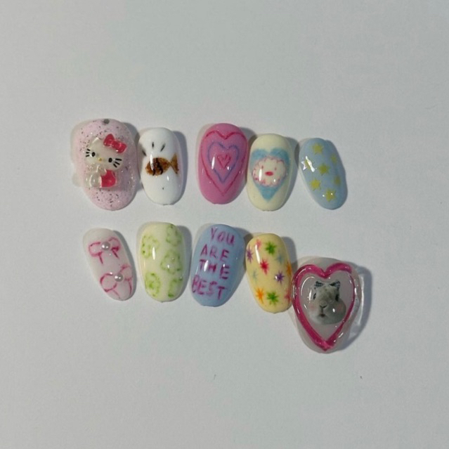 🫧✨เล็บเจลปลอม งานสีไม้ my puddle🐶💅