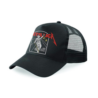 หมวกวง METALLICA ลิขสิทธิืแท้100% ลาย JUSTICE BLACK TRUCKER CAP