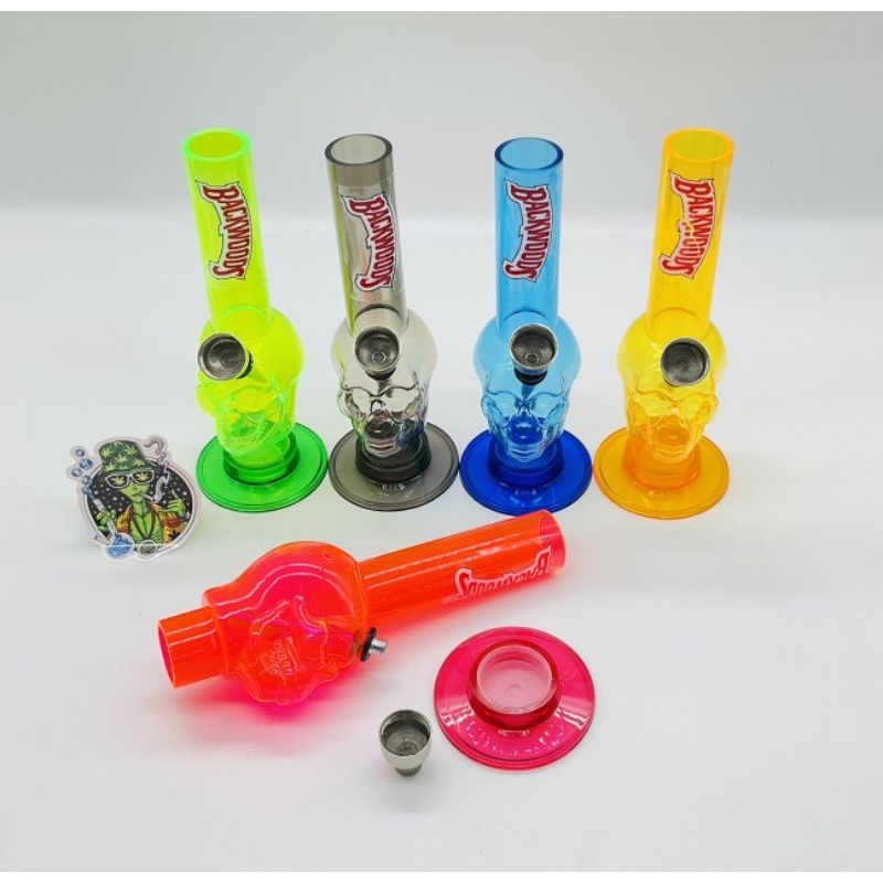 อะคลีลิคBongมี5สีสำหรับสายชอบพกพาลายหัวกะโหลกขนาดกะทัดรัดพอดีมือไปเที่ยวบ่อยๆต้องพกแล้ว