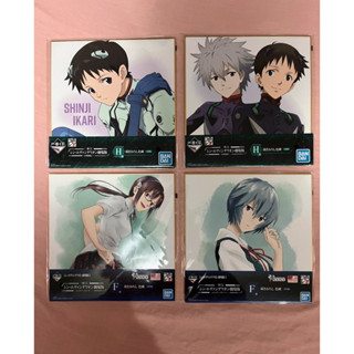 แท้ มือ1 ในซีน แยกชิ้น Shikishi Ichiban kuji Evandelion Shinji Ray Kaworu Maki by Bandai