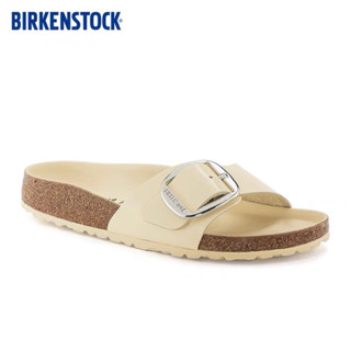 Birkenstock-Madrid Big Buckle Natural Leather Patent High Shine Butter