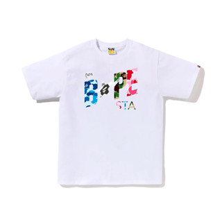 BAPE ABC Camo Crazy Bape Sta Logo Tee (WHITE)