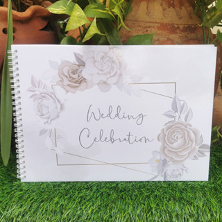 สมุดเซ็นอวยพรสมุดประสาทพร WeddingCelebrationขนาดA4 พร้อมส่ง สำหรับใช้เซ็นอวยพรงานแต่งงาน