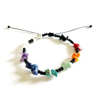 กำไลข้อมือ-ข้อเท้าหินธรรมชาติ 9 สี หินสโนวเฟลค  อเมทิส โซดาไลท์  เทอร์คอยต์ กรีนอเวนเจอร์ แคนดี้ ประการัง ควอซ ฮาวไลท์